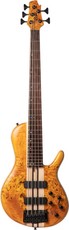 Cort A5 Plus Artisan Series 5 String Bass Guitar (Open Pore Amber Poplar Burl)