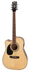 Cort AD880CE LH NS Standard Series Left-Handed Dreadnought Acoustic Electric Guitar (Natural Satin)