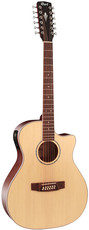 Cort GA-MEDX-12 Grand Regal Series 12-String Acoustic Electric Guitar (Open Pore Spruce)