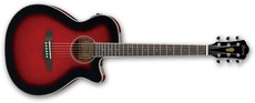 Ibanez AEG8E-TRS AEG Series Acoustic Electric Guitar (Transparent Red Sunburst)