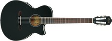 Ibanez AEG8TNE-BKF AEG Series 4/4 Slim Acoustic Electric Classical Guitar (Black Flat)