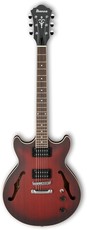 Ibanez AM53-SRF Artcore Series ES-Style Hollow Body Electric Guitar (Sunburst Red Flat)