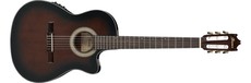 Ibanez GA35TCE-DVS Classical Series Thinline Cut-Away Classical Acoustic Electric Guitar (Dark Violin Sunburst High Gloss)