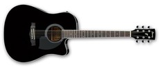 Ibanez PF15ECE-BK PF Performance Series Dreadnought  Acoustic Electric Guitar (Black)