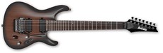 Ibanez S5527-TKS S Series S Prestige 7 String Electric Guitar with Case (Transparent Black Sunburst)