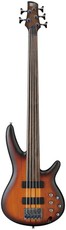 Ibanez SRF705-BBF SR Workshop Series 5 String Fretless SR Workshop Bass Guitar Fretless Bass (Brown Burst Flat)