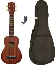 Kala MK-S-PACK Makala Series Acoustic Soprano Ukulele Pack (Natural)