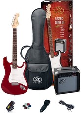 SX Electric Guitar Pack and Amp (Red)