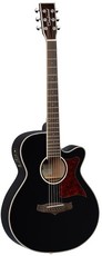 Tanglewood TW4 BK Winterleaf Series Super Folk Electric Acoustic Guitar (Black)