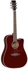 Tanglewood TW5 Winterleaf Dreadnought Acoustic Electric Guitar (Burgandy Red Gloss)