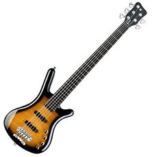 Warwick RockBass Corvette Classic 5 String Active Bass Guitar (Almond Sunburst Transparent)