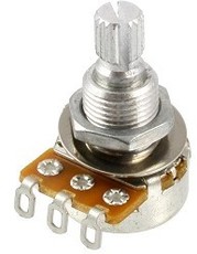 Allparts 250K Metric Split Shaft Linear Mini Potentiometer (Nickel)