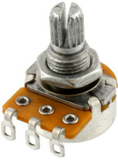 Allparts 250K Split Shaft Linear Mini Potentiometer - Nickel (Pack of 20)