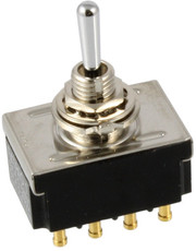 Allparts 4-Pole 4PDT On-On-On Mini Switch (Nickel)