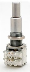 Allparts 500K and 500K Solid Shaft Stacked Concentric Audio Potentiometer (Nickel)