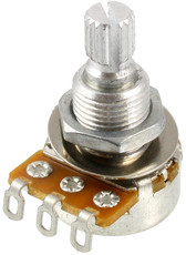 Allparts 500K Split Shaft Linear Mini Potentiometer - Nickel (Pack of 20)