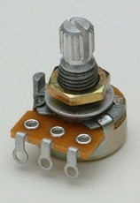 Allparts 500K Split Shaft Mini Audio Potentiometer (Nickel)