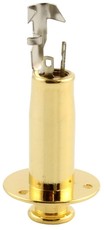 Allparts Acoustic Guitar 1/4 Inch Stereo End Pin Input Jack (Gold)