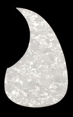 Allparts Acoustic Guitar Pickguard (White Pearloid)