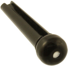 Allparts Acoustic Guitar Plastic Bridge End Pins - Black with White Dot (Pack of 50)