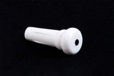 Allparts Acoustic Guitar Plastic Bridge End Pins - White with Black Dot (Pack of 10)