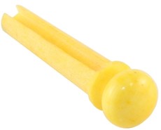 Allparts Acoustic Guitar Stained Bone Bridge End Pins - Yellow (Set of 6)