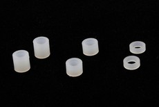 Allparts AP-0487 Plastic Electric Guitar String Guide Standoffs - White (Set of 6)