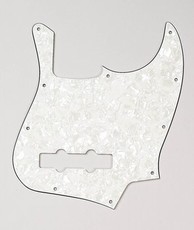 Allparts Bass Guitar 10-Hole 4-Ply Pickgaurd for Fender Jazz Bass Style Guitars (Parchment Pearloid)