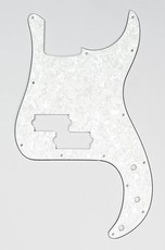 Allparts Bass Guitar 13-Hole 3-Ply Pickgaurd for Fender Precision Bass Style Guitars (Parchment Pearloid)