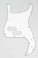 Allparts Bass Guitar 13-Hole 3-Ply Pickgaurd for Fender Precision Bass Style Guitars (Parchment)