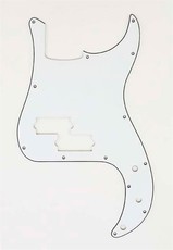 Allparts Bass Guitar 13-Hole 3-Ply Pickgaurd for Fender Precision Bass Style Guitars (White)