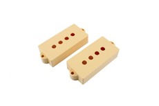 Allparts Bass Guitar Plastic Pickup Cover Set for Fender Precision Bass Style Guitars (Cream)