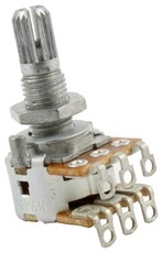 Allparts Dual 250K Split Shaft Blend-Balance Linear Potentiometers (Nickel)