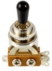 Allparts Economy Short Toggle Switch with Black Knob (Nickel)