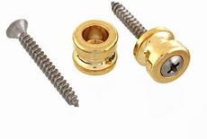 Allparts Electric and Bass Guitar Strap Lock Buttons (Gold)