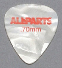 Allparts Electric Guitar 0.70mm Celluloid Plectrums - White Pearloid (Pack of 100)