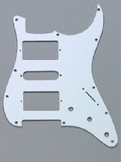 Allparts Electric Guitar 11-Hole 3-Ply Pickgaurd for Fender Stratocaster HSH Style Guitars (White)