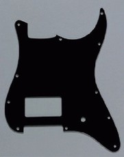 Allparts Electric Guitar 11-Hole 3-Ply Pickgaurd for Fender Stratocaster Humbucker Style Guitars (Black)