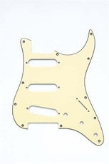 Allparts Electric Guitar 11-Hole 3-Ply Pickguard for Fender Stratocaster Style Guitars (Parchment)