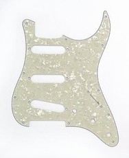 Allparts Electric Guitar 11-Hole 4-Ply Pickguard for Fender Stratocaster Style Guitars (Mint Green Pearloid)