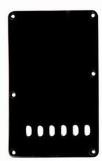 Allparts Electric Guitar 1-Ply Backplate with Six String Holes (Matte Black)