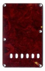 Allparts Electric Guitar 3-Ply Backplate with Six String Holes (Red Tortoise Shell)