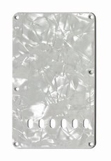 Allparts Electric Guitar 3-Ply Backplate with Six String Holes (White Pearloid)