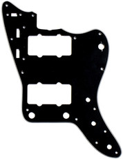 Allparts Electric Guitar 3-Ply Pickgaurd for Fender '62 Jazzmaster Style Guitars (Black)