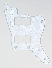 Allparts Electric Guitar 3-Ply Pickgaurd for Fender '62 Jazzmaster Style Guitars (White Pearloid 3)