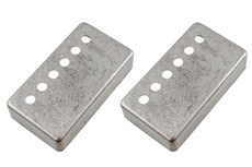 Allparts Electric Guitar 49.2mm String Spacing Humbucker Pickup Cover Set (Antique Nickel)