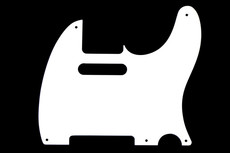 Allparts Electric Guitar 5-Hole 1-Ply Pickgaurd for Fender Telecaster Style Guitars (White)