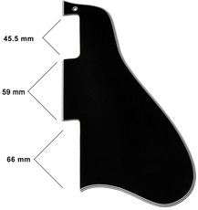 Allparts Electric Guitar 5-Ply Pickgaurd for Gibson ES-335 Style Guitars (Black)