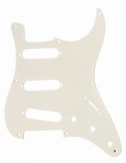 Allparts Electric Guitar 8-Hole 1-Ply Pickguard for Fender Stratocaster Style Guitars (Parchment)