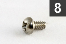 Allparts Electric Guitar Blade Pickup Selector Screws - Stainless Steel (Pack of 8)